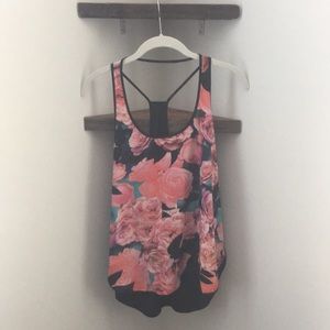 lululemon floral rose print tank size 6